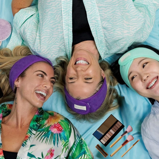 Woman with calm expression after skincare and makeup routine, illustrating emotional benefits of beauty rituals and mood regulation