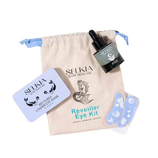 Selkia Ultimate Eye Revival Kit - Reusable Eye Mask and Réveiller Eye Serum