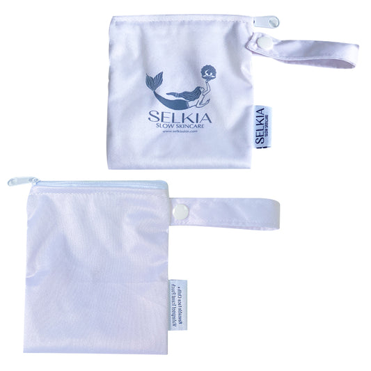 Selkia Eco-Friendly Travel Kit - Waterproof Bag and Reusable Bamboo Face Cloth